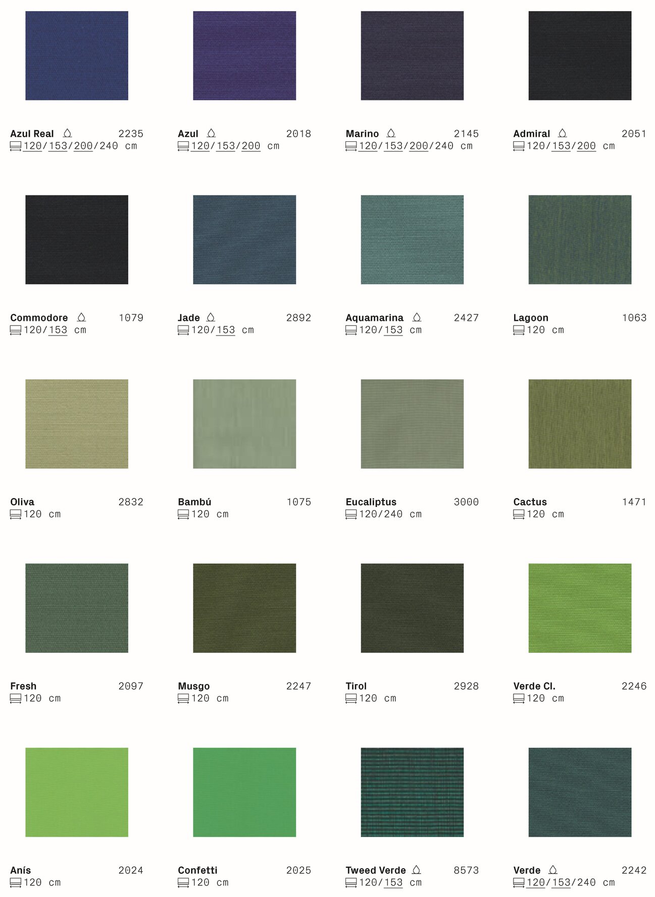 Azul Real 2235 Azul 2018 Marino 2145 Admiral 2051 Commodore 1079 Jade 2892 Aquamarina 2427 Lagoon 1063 Oliva 2832 BambĂș 1075 Eucaliptus 3000 Cactus 1471 Fresh 2097 Musgo 2247 Tirol 2928 verde Cl. 2246 AnĂs 2024 Confetti 2025 Tweed Verde 8573 Verde 2242 Azul Real 2235 Azul 2018 Marino 2145 Admiral 2051 Commodore 1079 Jade 2892 Aquamarina 2427 Lagoon 1063 Oliva 2832 BambĂș 1075 Eucaliptus 3000 Cactus 1471 Fresh 2097 Musgo 2247 Tirol 2928 verde Cl. 2246 AnĂs 2024 Confetti 2025 Tweed Verde 8573 Verde 2242