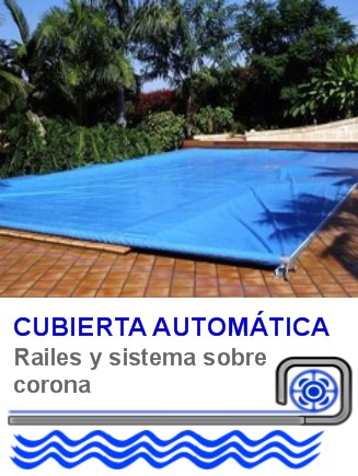 Cubiertas automáticas para piscinas con rail sobre piedra Sevilla Presupuesto cubiertas automáticas rail sobre piedra y motor para piscinas Sevilla