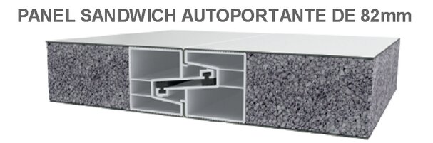 PANEL SANDWICH AUTOPORTANTE DE 82mm