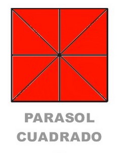 Parasol cuadrado