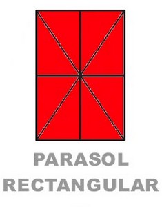 Parasol rectangular