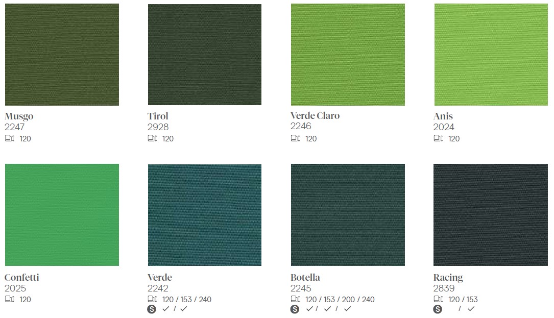 Lonas Musgo tirol verde claro anis confetti verde botella racing Sevilla Lonas Musgo tirol verde claro anis confetti verde botella racing Sevilla