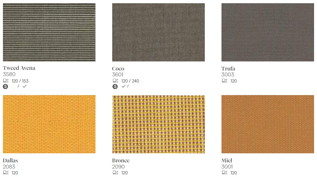 Lonas tweed Avena coco trufa dallas bronce miel Sevilla