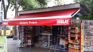 Rotulacion toldos revista Hola Sevilla Rotulos revista hola Sevilla