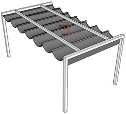 Toldo con dos porterias 110x110