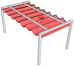 Toldo con dos porterias 90x96