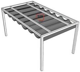 pérgolas con estructura 110x110