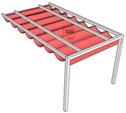 Toldo con porteria y travesaño 90x96