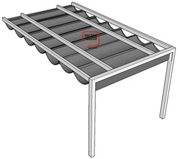 Toldo de pared a estructura 110x110