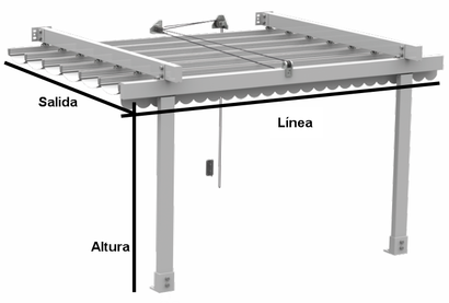 Toldo palilleria con porteria Sevilla