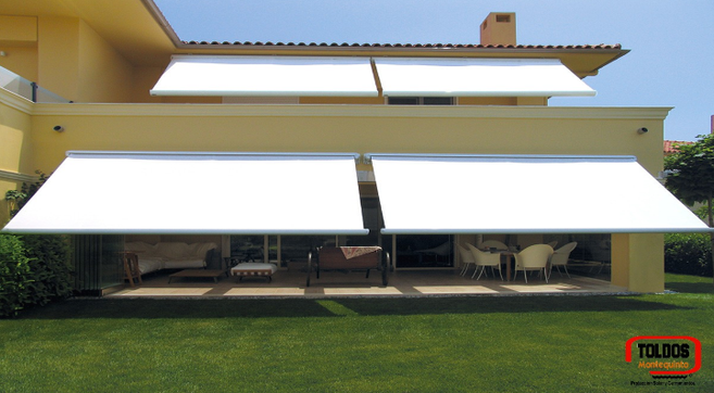 Toldos retráctiles, toldo retráctil automático motorizado con control  remoto para exteriores, toldos de cubierta de lluvia, para pérgola, toldo